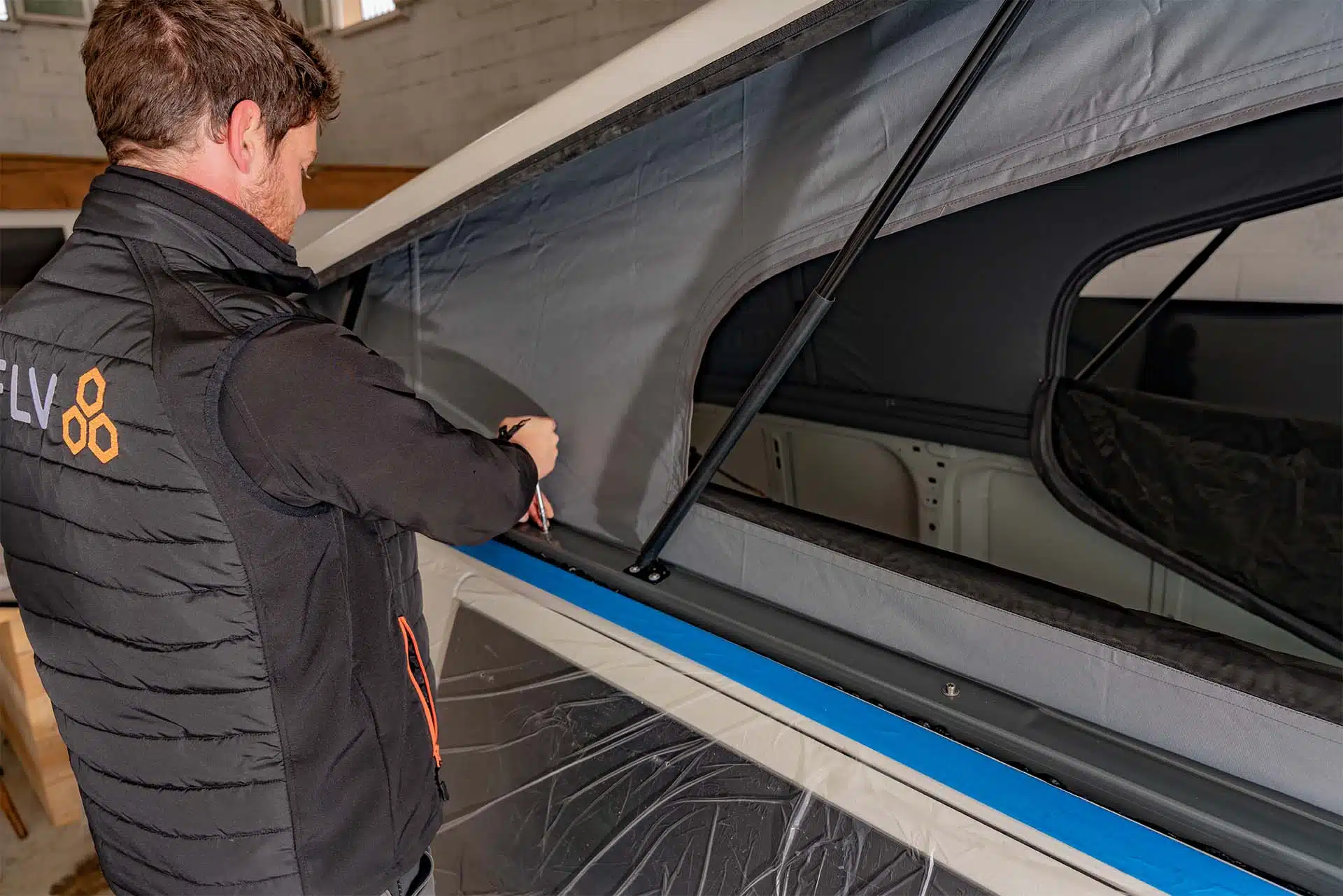 Photo d’une installation de toit relevable par FLV Van
